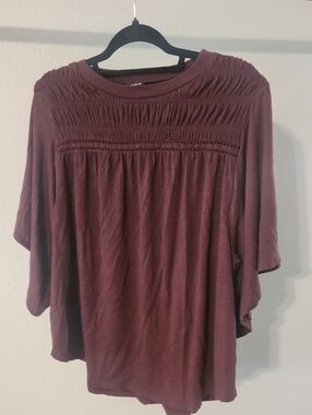 torrid Nwot 00 1x Brown Stretchy Swing Blouse
